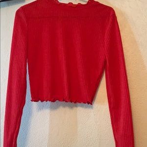 Red long sleeve shirt